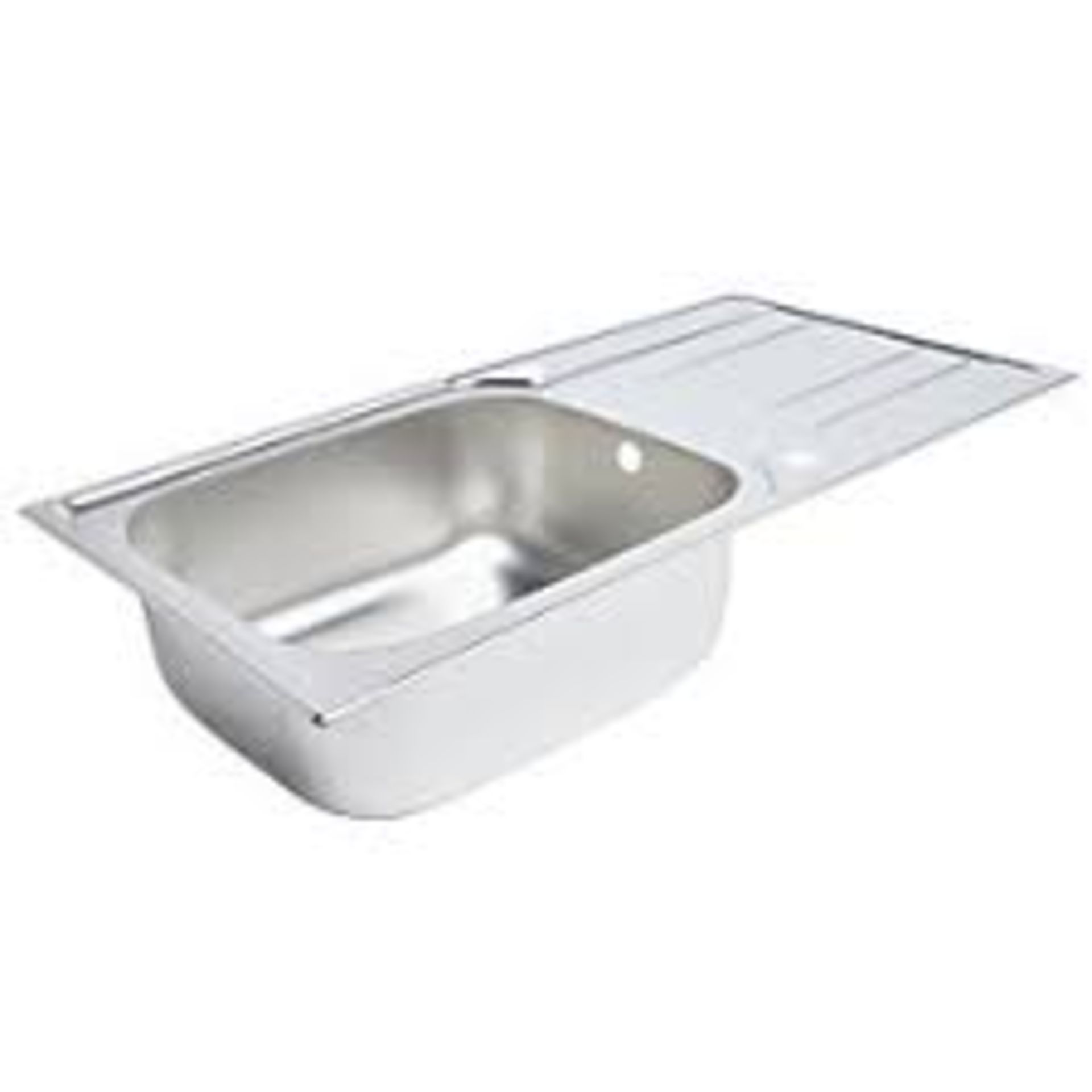 1 BOWL STAINLESS STEEL KITCHEN SINK & DRAINER 1000MM X 500MM - ER46.