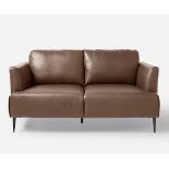 Gray Osbourn 131 Faux Leather 3 Seater Sofa. - ER23. RRP £749.00.
