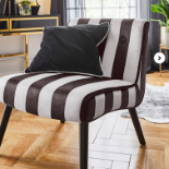 Joanna Hope Eliza Black and White Striped Accent Chair. - ER28. RRP £279.00. Part of the Joanna Hope