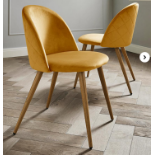Klara Velvet Pair of Dining Chairs. - ER28. The Klara Dining Chairs are the perfect style