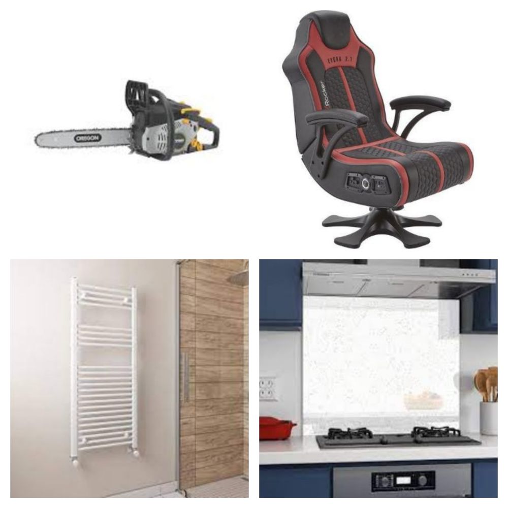 Designer Radiator, Chain Saws, Hose Reels, Taps, Luggage, Bins, Extension Reels, Vacuums, Karcher Pressure Wahers, Stoves, Lighting & More! (ER)