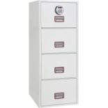 PHOENIX FS2254E WORLD CLASS VERTICAL FIRE FILE 4 DRAWER CABINET WITH ELECTRIC LOCK RRP £1599 R10-1