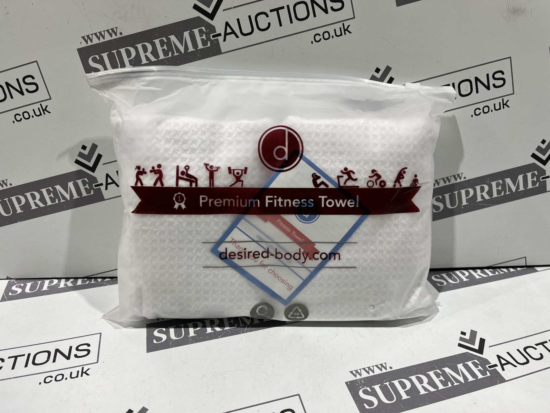 20 X BRAND NEW DESIRED FITNESS PACKS OF 2 PREMIUM FITNESS TOWELS R19-2