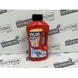 36x BRAND NEW VIGOR BATHROOM DRAIN CLEANER-GEL 1LTR. R9. Dissolves persistent hair & soap residues