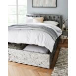 NEW & BOXED FREYA Crushed Velvet KINGSIZE Bed Frame. SILVER. RRP £349 EACH. The Freya Velvet Bed