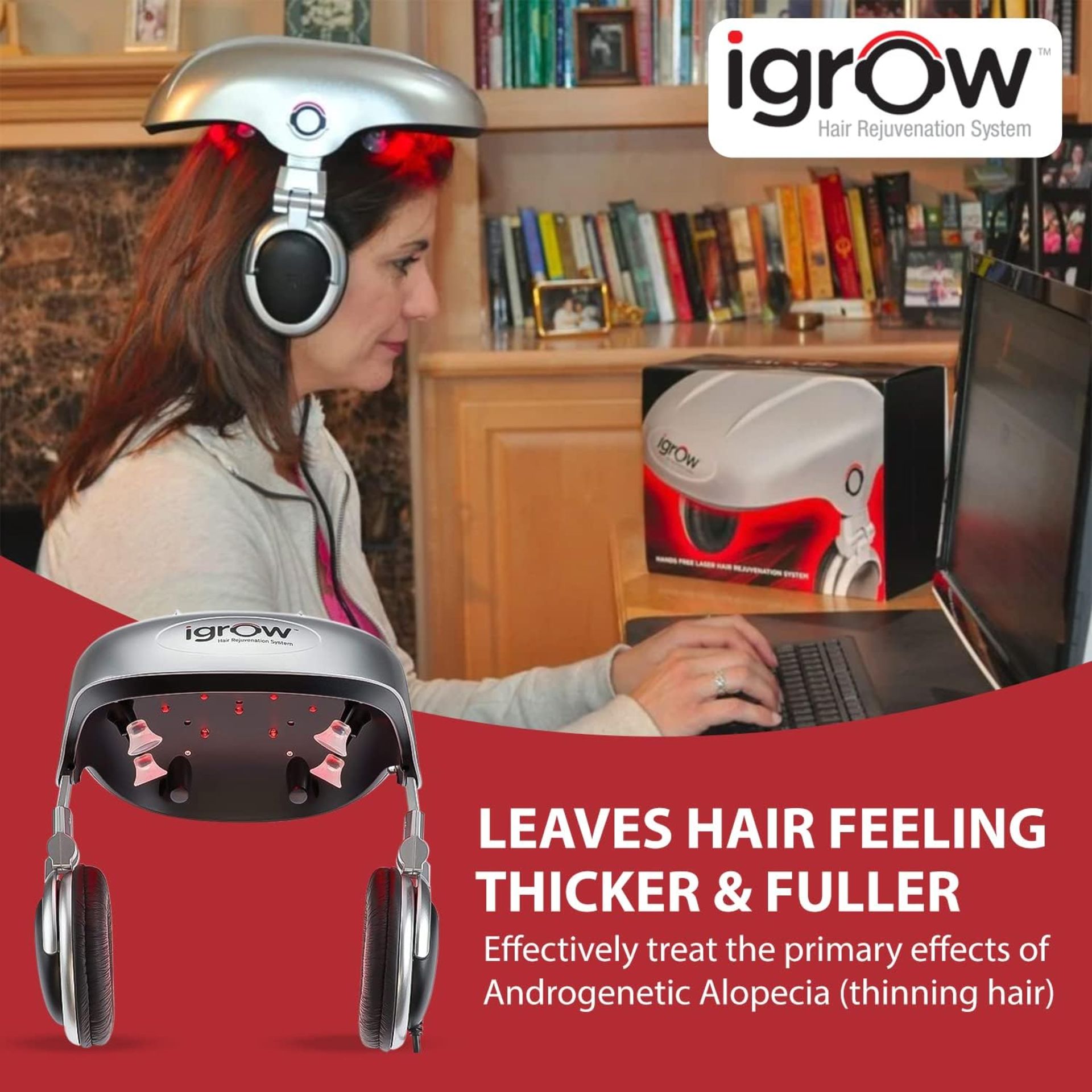 Brand New iGrow Professional Laser Hair Growth System - FDA Cleared Laser Cap Hair Growth for - Image 4 of 5