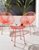 TRADE LOT 10 x New & Boxed Salsa Bistro Lounge Set (CORAL). RRP £349.99 each. The Salsa Bistro