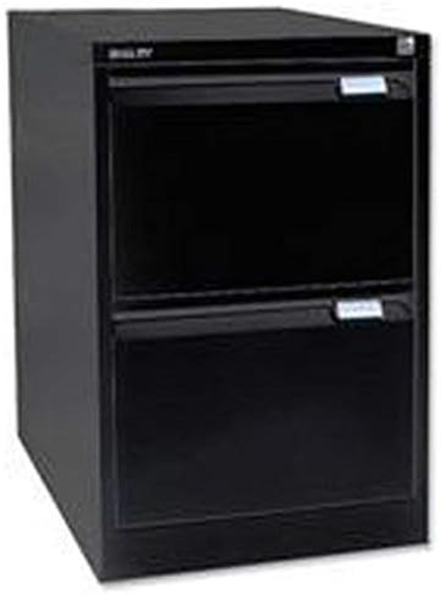 Bisley Steel Filing Cabinet with 2 Lockable Drawers 470 x 622 x 711 mm Black RRP £199 R15