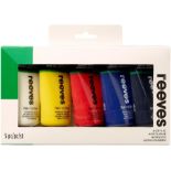 12x BRAND NEW REEVES Highly Pigmented Water Based Acrylic Paint Set 5x 75ml Pack. RRP £19.99 EACH.