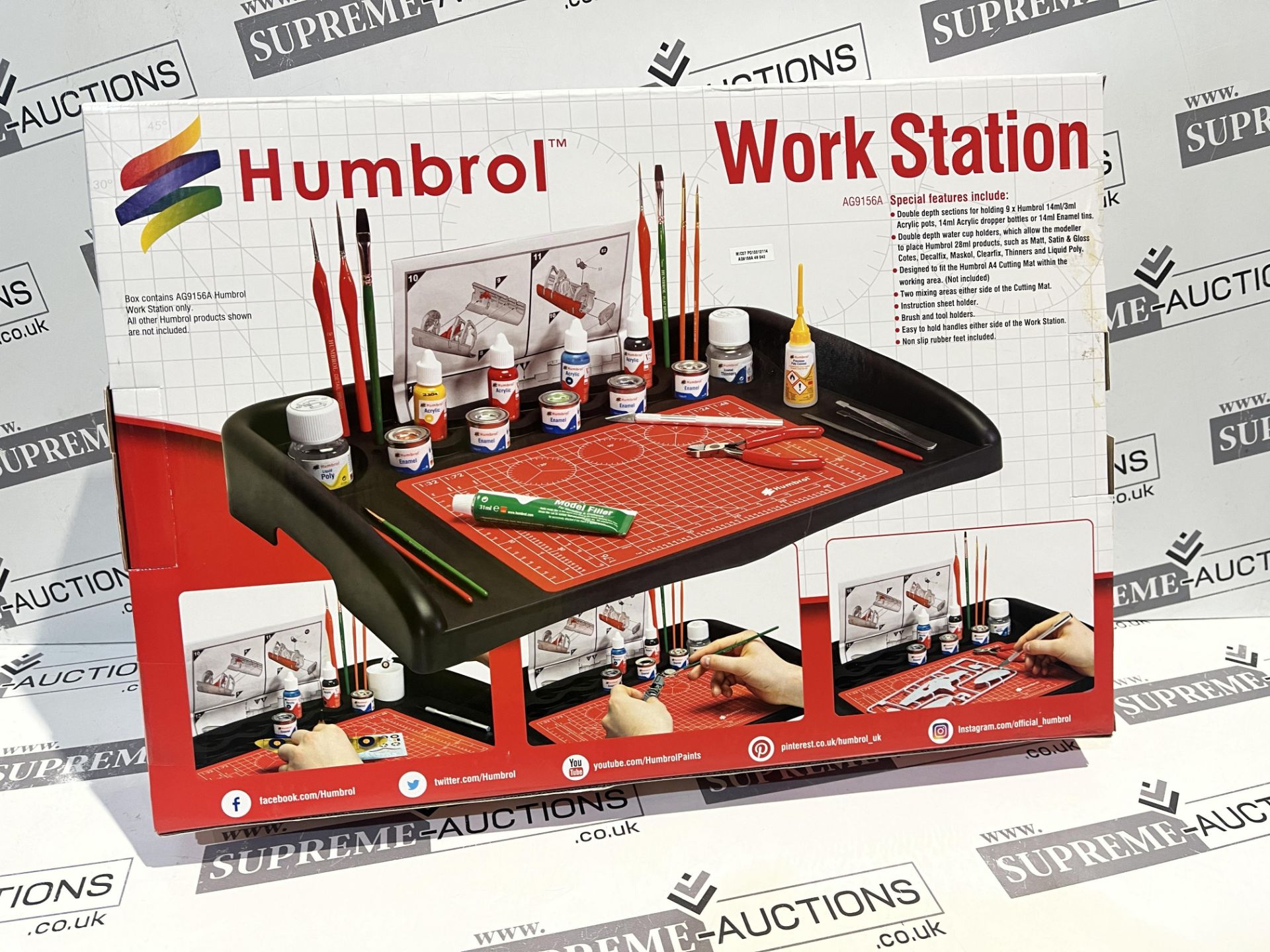 BRAND NEW HUMBROL MODEL KIT INCLUDING WORKSTATION, A4 CUTTING MAT, TOOL SET AND AIRFIX STARTER SET