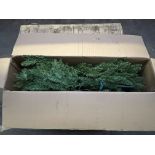 Pallet of Approx 4 x Mixed Chrismas Trees to Include Bright Green Bushy Christmas Tree (LOCATION -