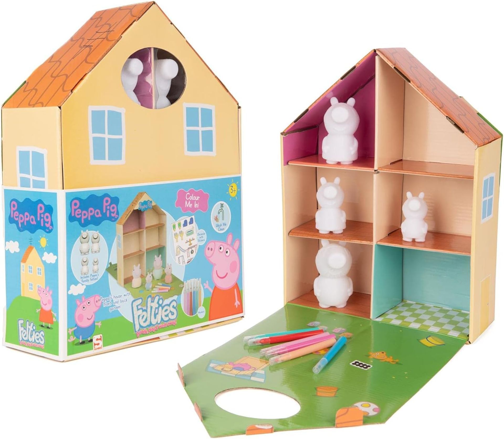 PALLET TO CONTAIN 100 X BRAND NEW PEPPA PIG FELTIES HOUSES RRP £18 EACH