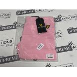 (NO VAT) 20 X BRAND NEW LYLE AND SCOTT PINK SHORTS AGE 8-9 EBR7