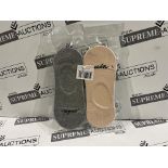 30x BRAND NEW PACKS OF 4 EEDOR WOMENS NO SHOW SLIP ON SOCKS MIXED COLOURS (R6-4)