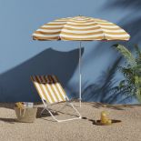 5 X BRAND NEW CURACAO FOLDABLE CABANA STRIPED PICNIC CHAIRS R9-7
