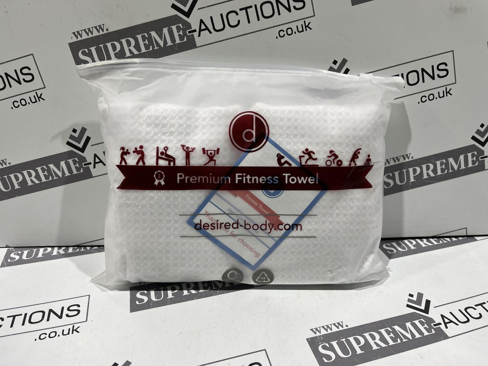 20 X BRAND NEW DESIRED FITNESS PACKS OF 2 PREMIUM FITNESS TOWELS R12-5