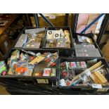 APPROX 100 X DIY LOT IN 2 TRAYS (MAY INCLUDE TOOLS, LIGHTING, PLUMBING ETC) S2P