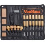 20 X BRAND NEW 16pc Wood Carving Tool Set with Carving Tools Including Files Sharpening Stone &