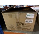 BOXED BLUEBONE CROFTER SIDE TABLE WITHOUT DRAWER - CLIFTON COTTON. (PCK2-2)