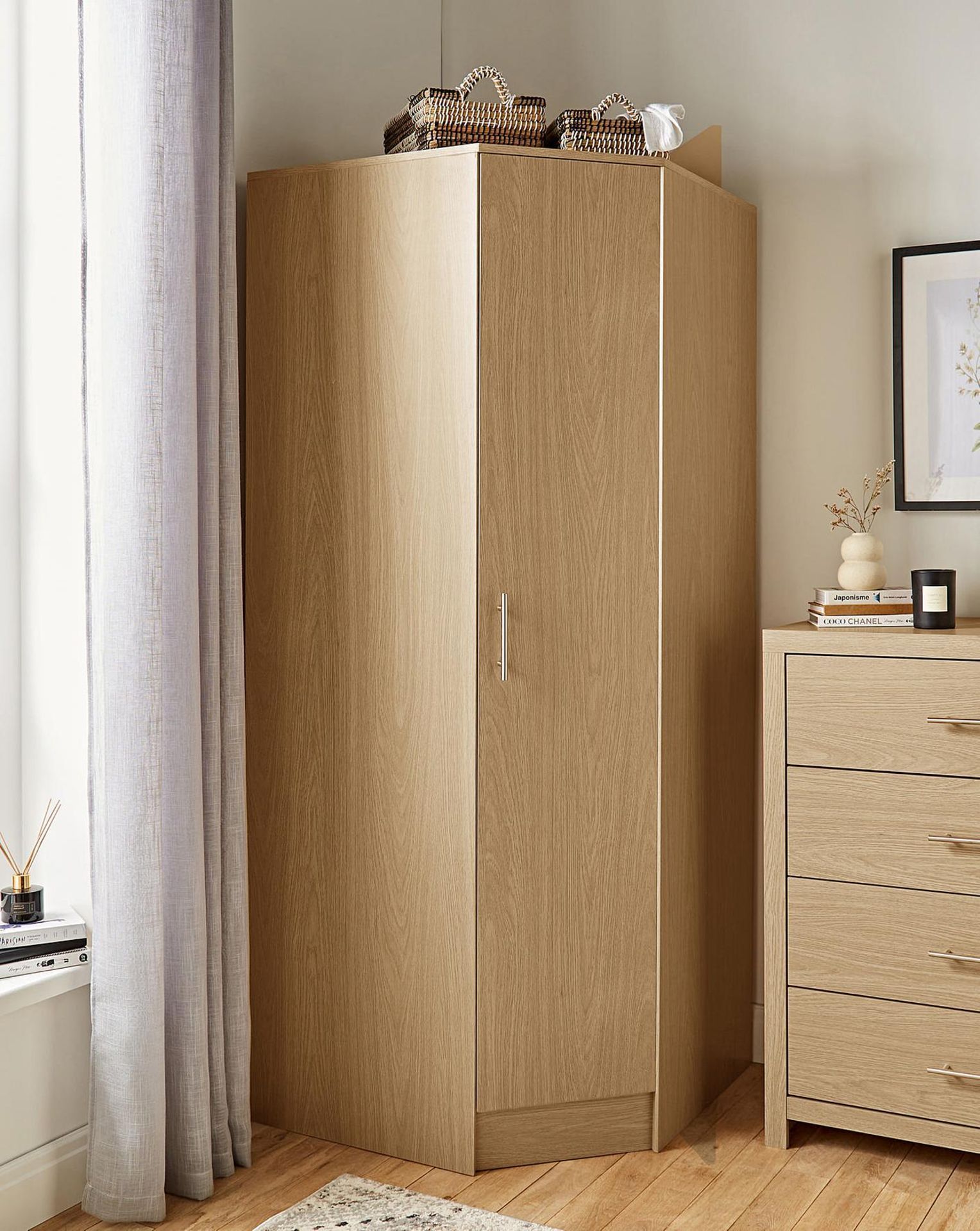 TRADE LOT 4 x NEW & BOXED DAKOTA Corner Wardrobe. OAK EFFECT. RRP £269 EACH. Part of At Home - Image 2 of 5