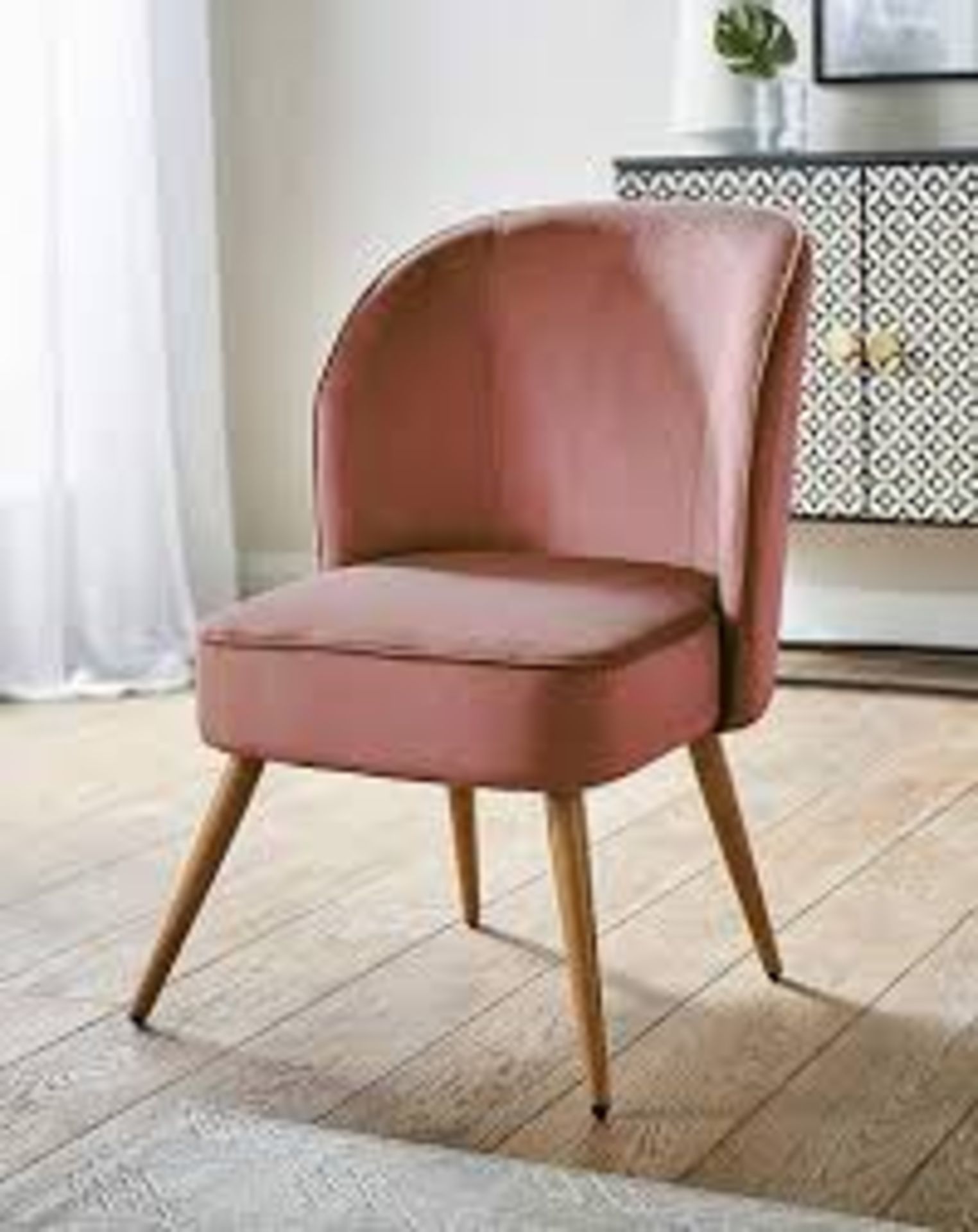 BRAND NEW DUSTY PINK LUXURY AVERY ACCENT CHAIRS RRP £149 R10.5/11.10 - Image 3 of 3