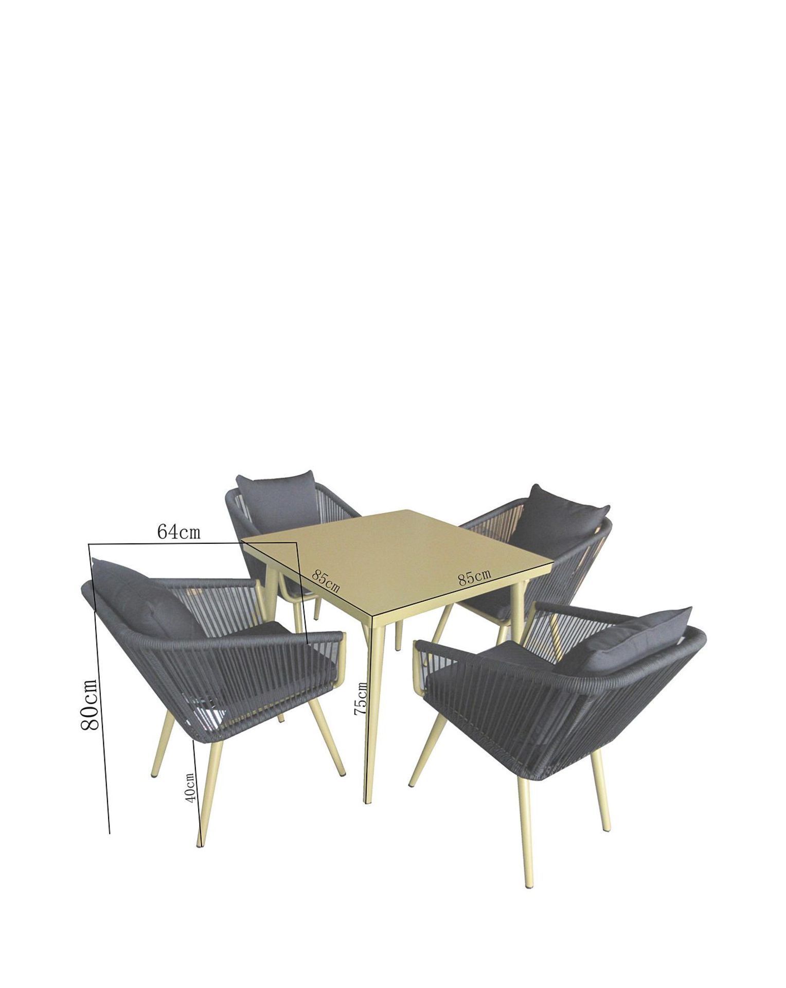 New & Packaged Joanna Hope Naya 4 Seater Dining Set. RRP £719. This Exclusive Joanna Hope Naya 4 - Image 5 of 6