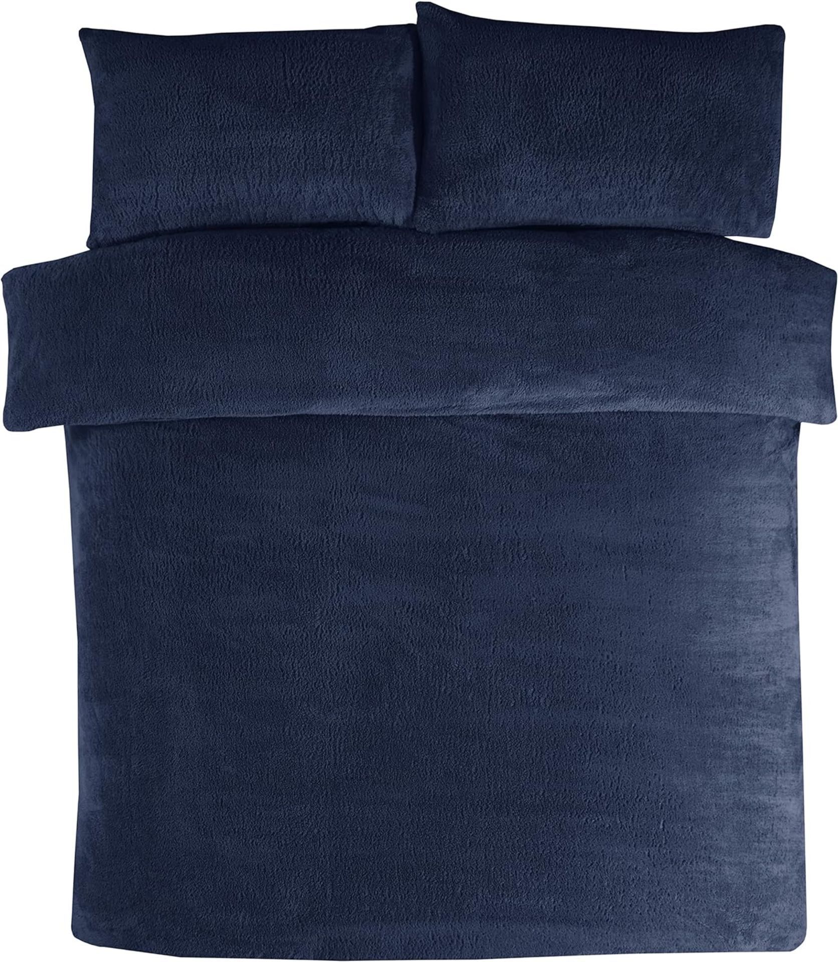 11x NEW & PACKAGED SLEEPDOWN Teddy Fleece SINGLE Duvet Set - NAVY. RRP £22.99 EACH. (R7-8). Give - Image 4 of 6