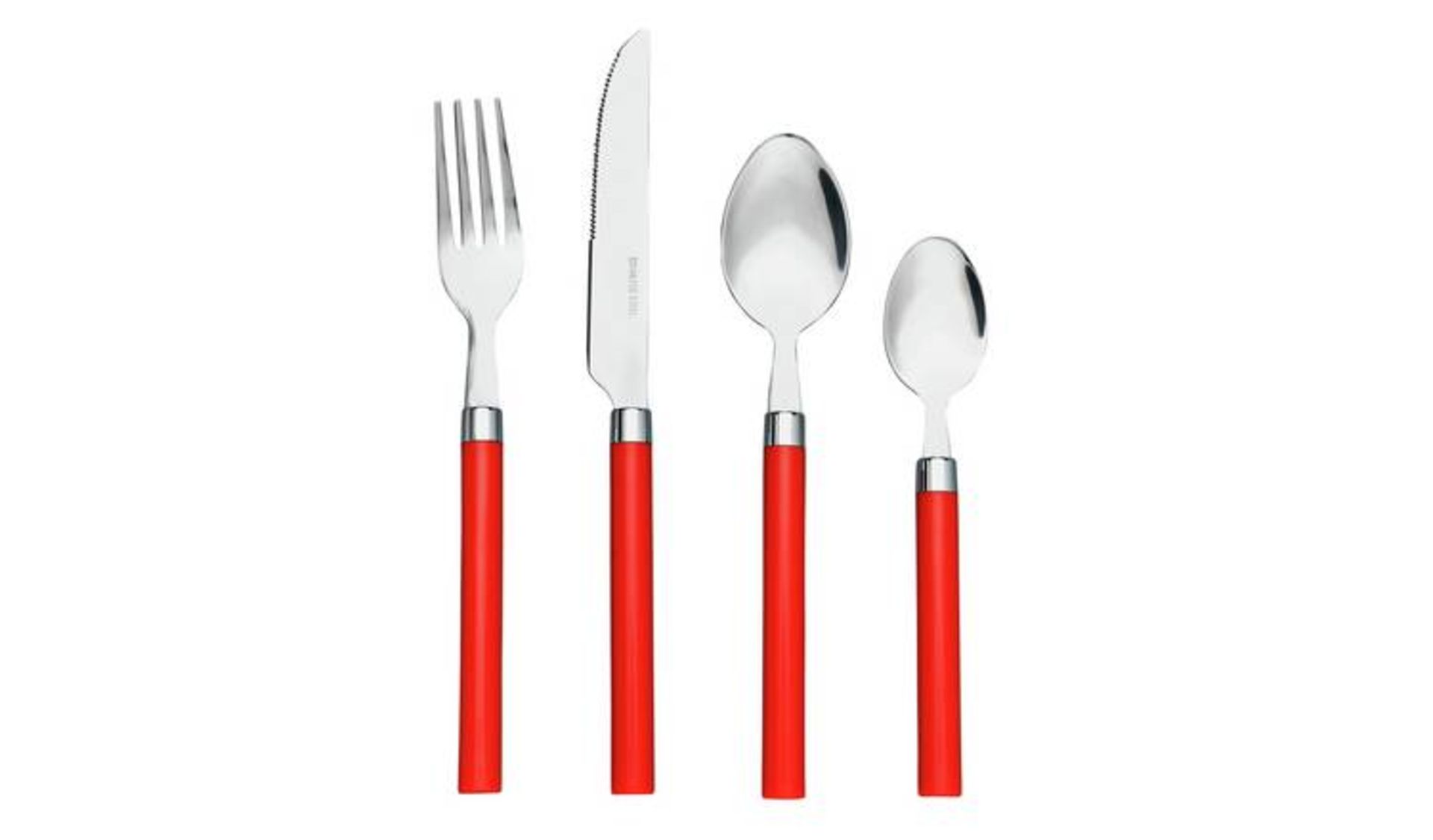 6 X BRAND NEW 16 PIECE LUXURY CUTLERY SETS RED HANDLE R5-3