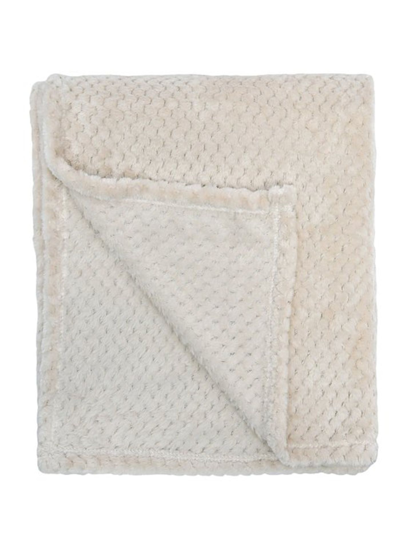 10x NEW & PACKAGED SLEEPDOWN Cosy Collection Soft Touch Waffle Fleece Throw 150 x 200cm - CREAM. RRP - Image 7 of 7