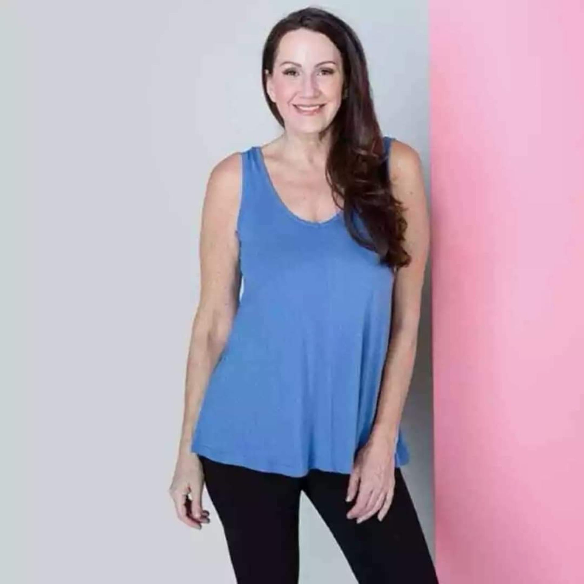 20 X BRAND NEW EMELIA X COTTON 2 WAY TOPS COBALT SIZE LARGE RRP £21 EACH (SA0203) - Image 2 of 3