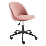 BRAND NEW LUXURY KLARA BLUSH OAK EFFECT OFFICE CHAIR R10-11