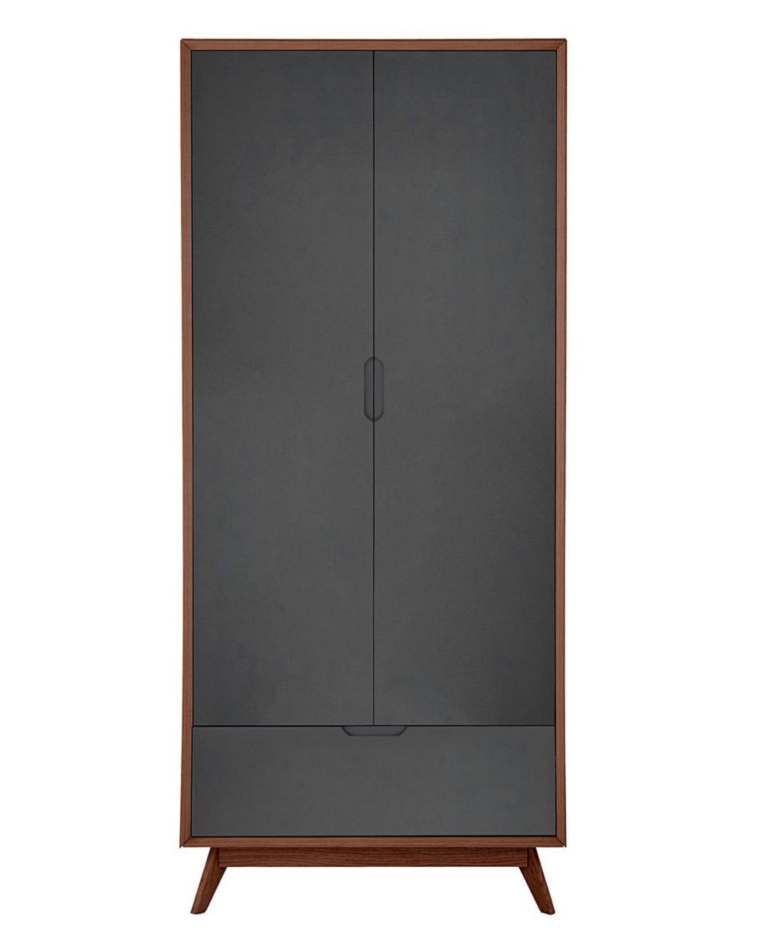 NEW & BOXED EZRA 2 Door 1 Drawer Wardrobe. WALNUT/GREY. RRP £399 EACH. the Ezra 2 Door 1 Drawer - Image 2 of 3