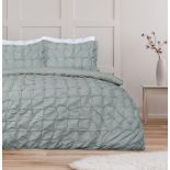 11x NEW & PACKAGED SLEEPDOWN Rouched Easy Care SINGLE Duvet Set - SAGE GREEN. RRP £22.99 EACH. (R7-