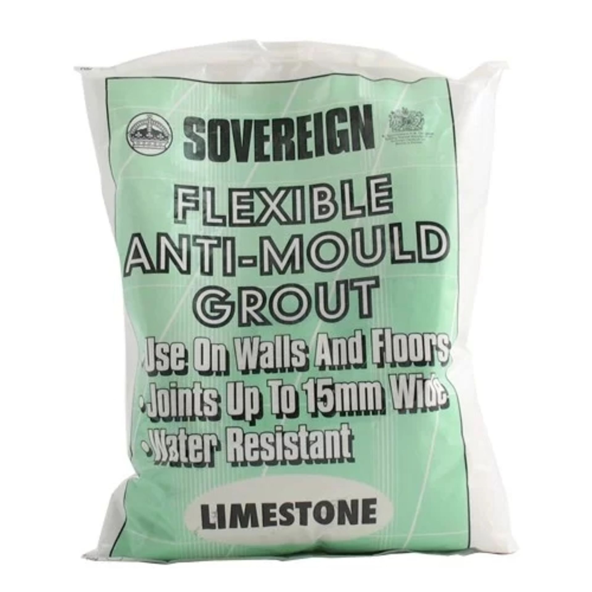 30x BRAND NEW SOVEREIGN Anti-Mould Flexi Grout - WHITE 3kg. (R3-8) A flexible, hard, durable,