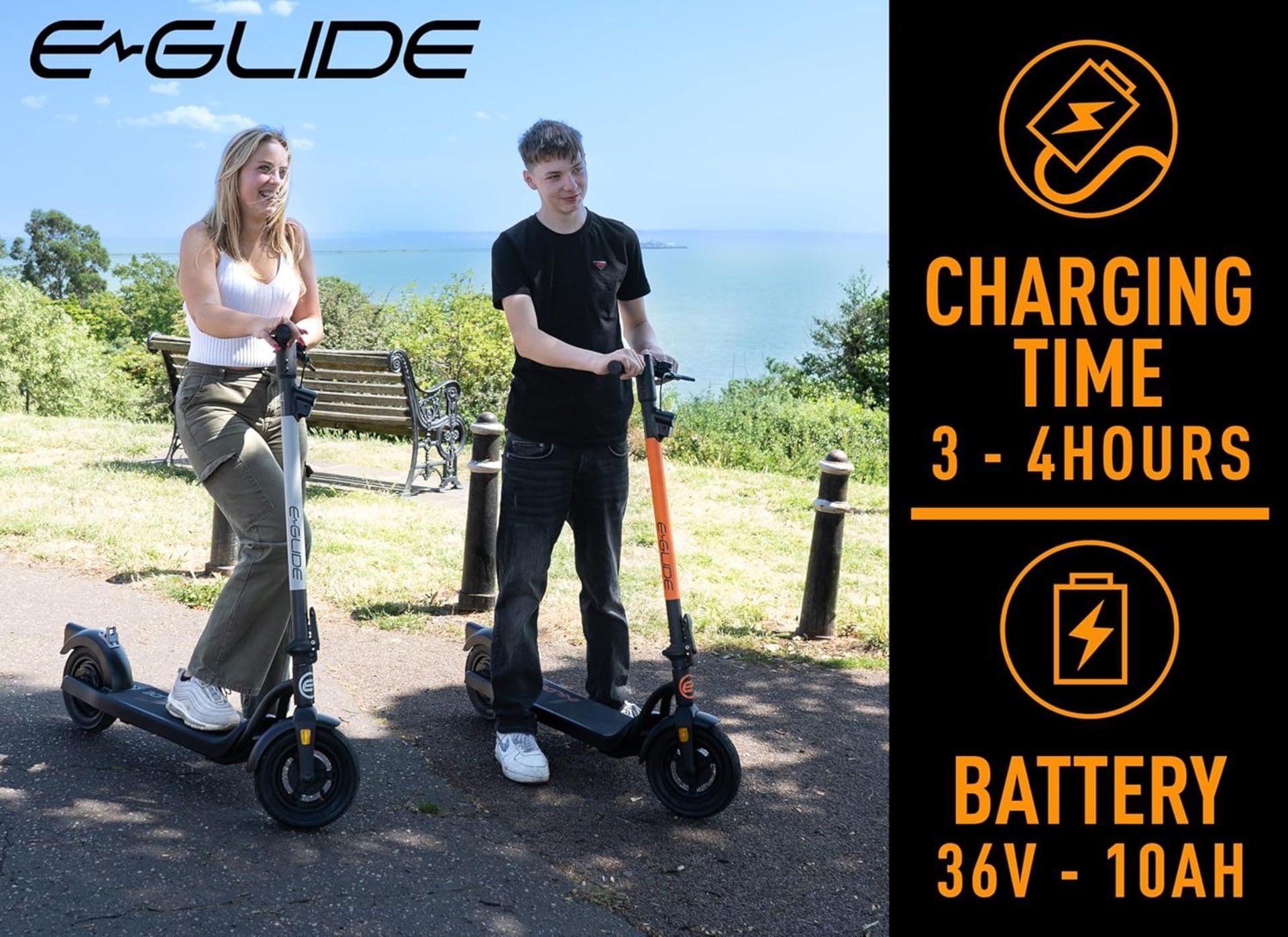 Brand New E-Glide V2 Electric Scooter Orange and Black RRP £599, Introducing a sleek and efficient - Image 3 of 5