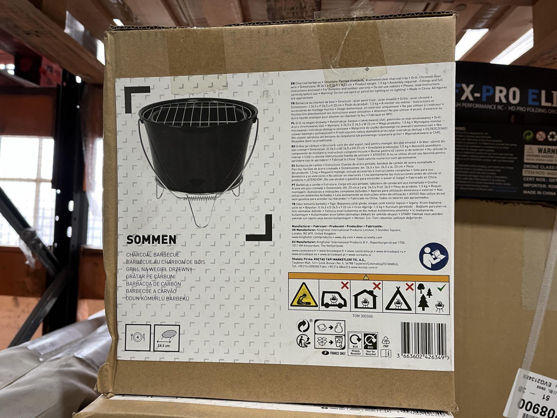 5 X BRAND NEW SOMMEN CHARCOAL BBQ'S R16-4