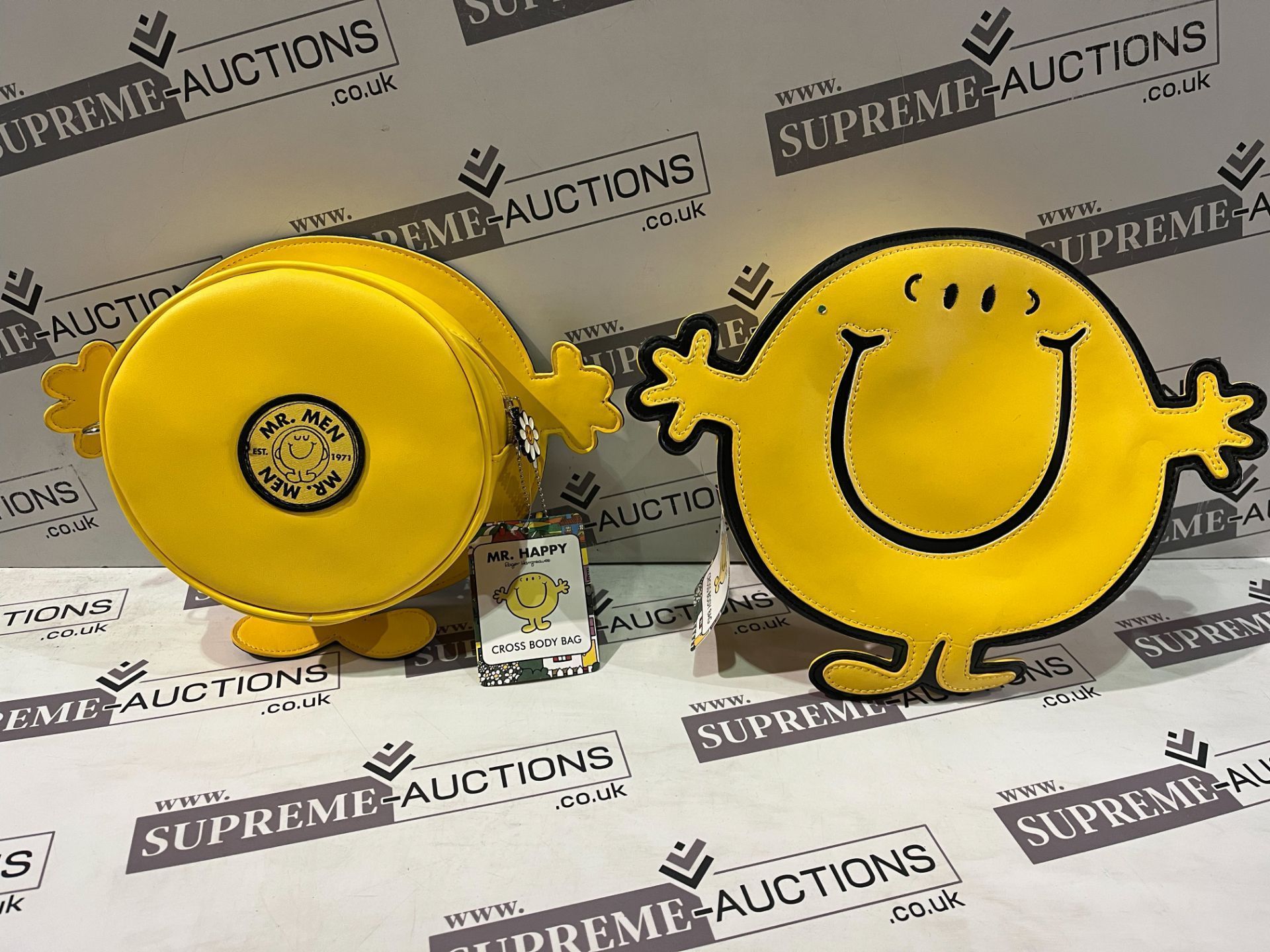 20 X BRAND NEW OFFICIAL MR MEN MR HAPPY BAGS R11.2