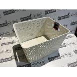 16 X BRAND NEW WHITE CURVER KNIT STORAGE BASKETS R16-11