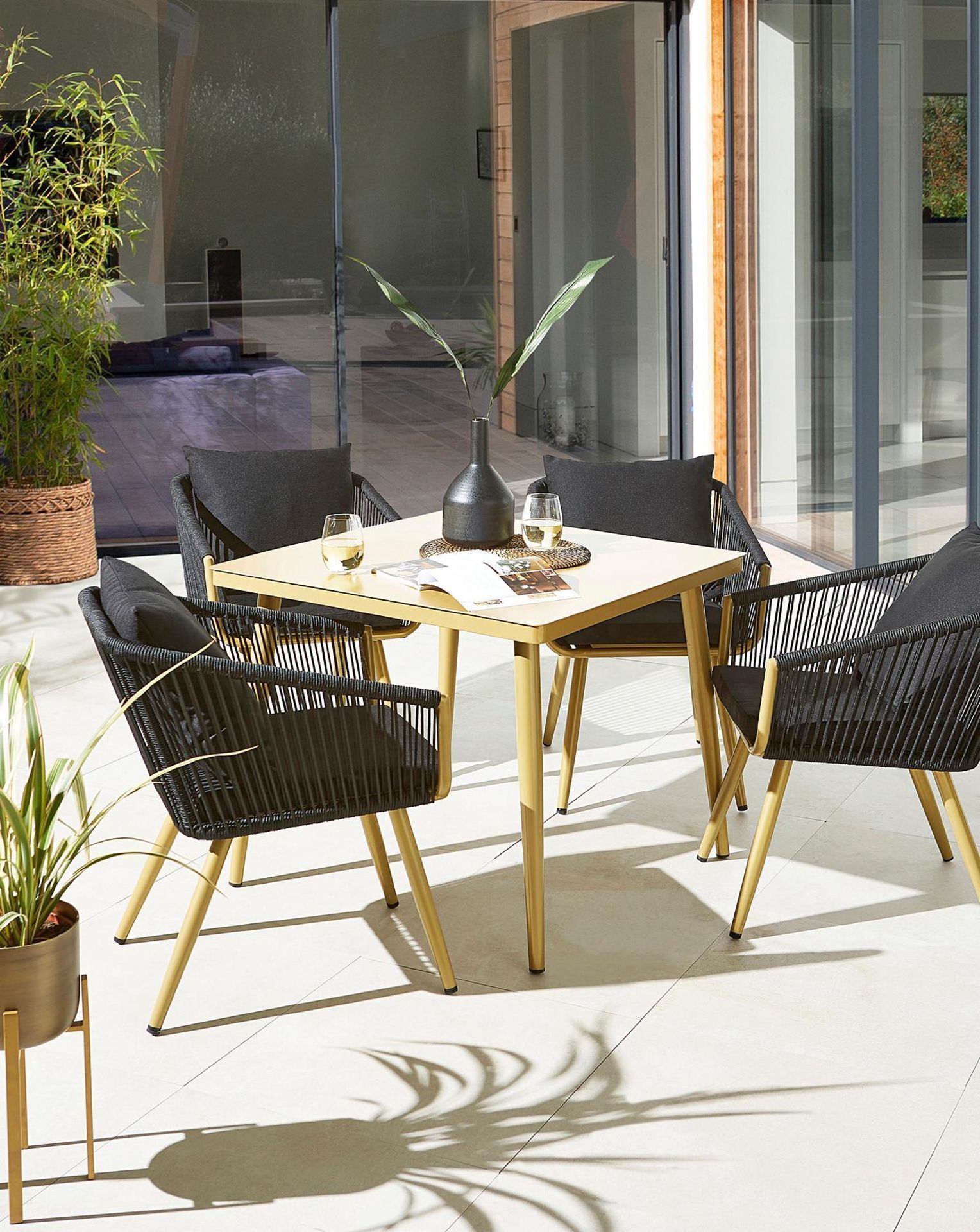 New & Packaged Joanna Hope Naya 4 Seater Dining Set. RRP £719. This Exclusive Joanna Hope Naya 4