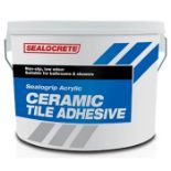 24x BRAND NEW SEALOCRETE SealGrip Acrylic Ceramic Tile adhesive 4.5kg. RRP £14.99 EACH. (R1).