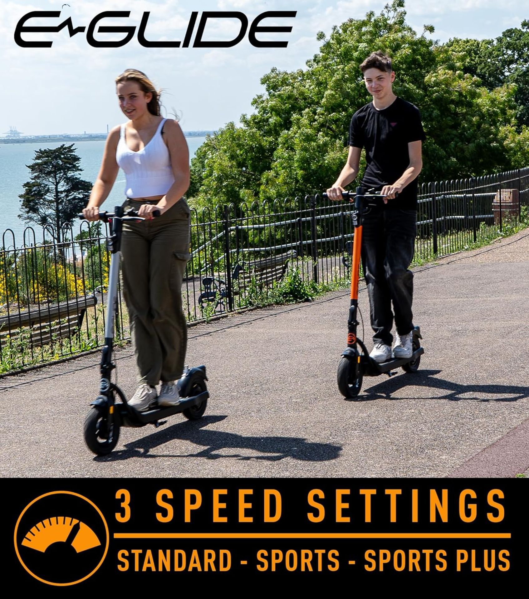 Brand New E-Glide V2 Electric Scooter Orange and Black RRP £599, Introducing a sleek and efficient - Image 4 of 5