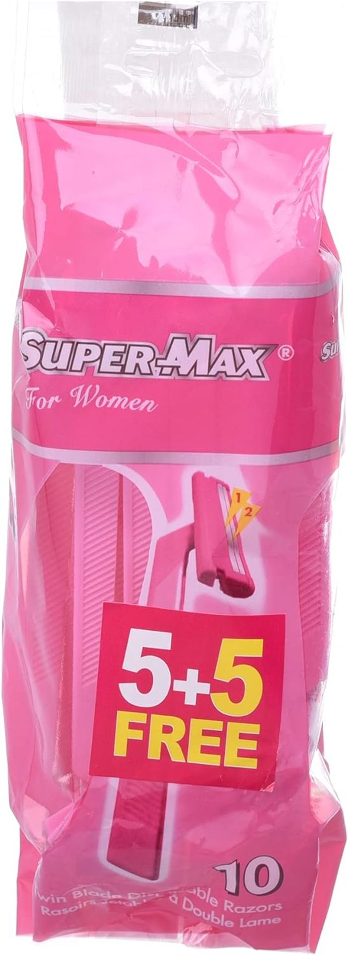 60 X BRAND NEW PACKS OF 10 SUPERMAX DISPOSABLE RAZORS FOR WOMEN R16-6