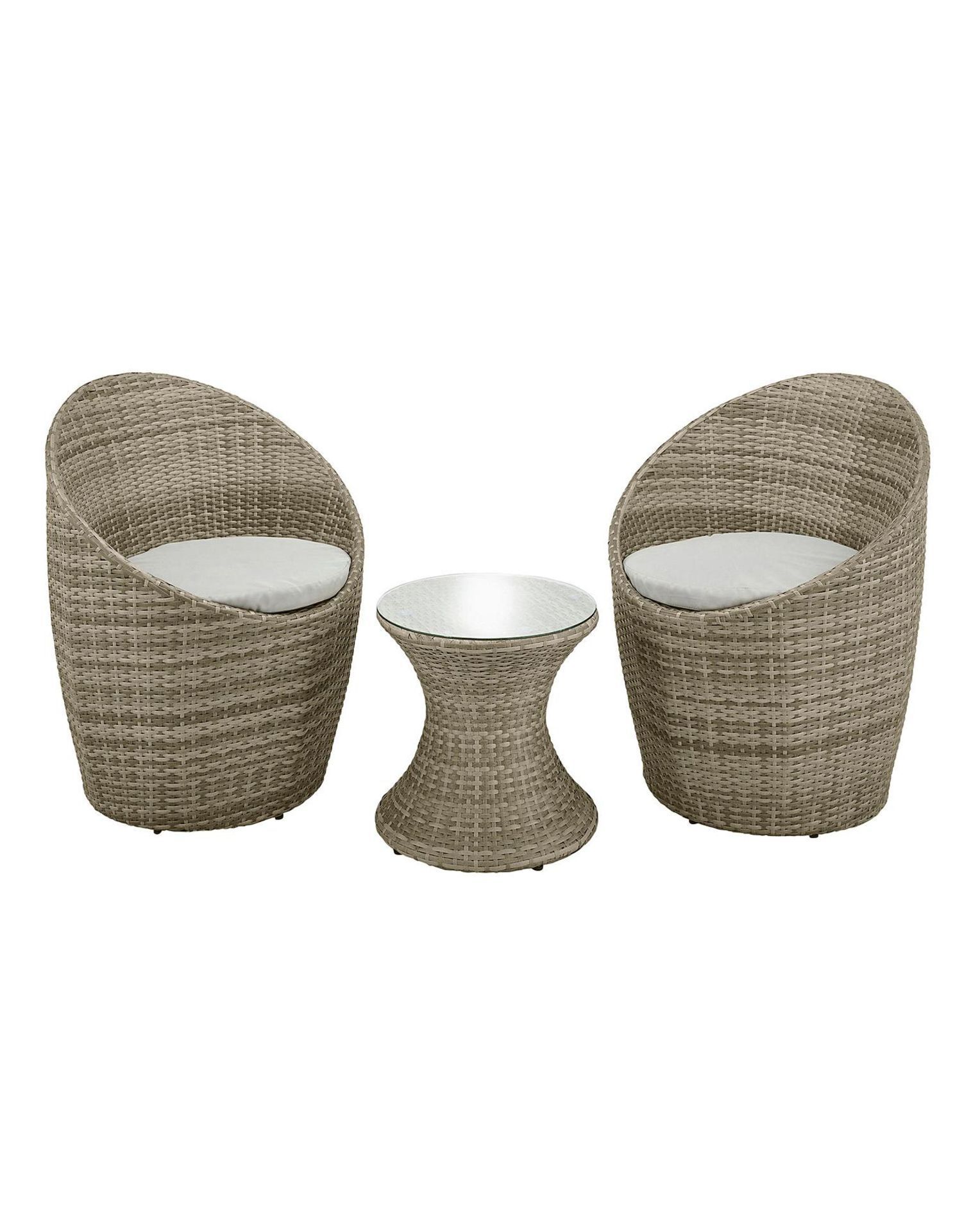 NEW & BOXED Luxury 3 Piece Pula Bistro Lounge Set. RRP £399.99. This modern durable set is weather - Bild 2 aus 3