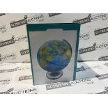 6 X BRAND NEW WHIZ BUILDERS 8 INCH ILLUMINATED WORLD GLOBES WITH DAY AND NIGHT VIEW R16-3