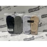 50 X BRAND NEW PACKS OF 4 PAIRS OF INVISIBLE SOCKS IN ASSORTED COLOURS R17-1