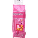 60 X BRAND NEW PACKS OF 10 SUPERMAX DISPOSABLE RAZORS FOR WOMEN R16-6