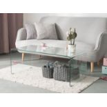 Kendall Glass Coffee Table Transparent. - ER30. RRP £219.99. Minimalist coffee table, a perfect