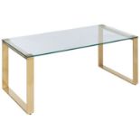 Tilon Glass Top Coffee Table Gold. - ER30. RRP £199.99. Elevate your living room or hall and add