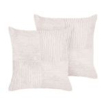 Millet Set of 2 Corduroy Cushions 43 x 43 cm Off-White. - ER30. RRP £59.99. Elevate the look of your