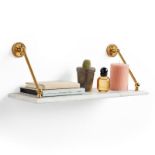 Beautify White & Gold Marble Shelf - ER51. Upgrade your storage in luxurious style with our